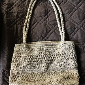 Beige Crocheted Purse